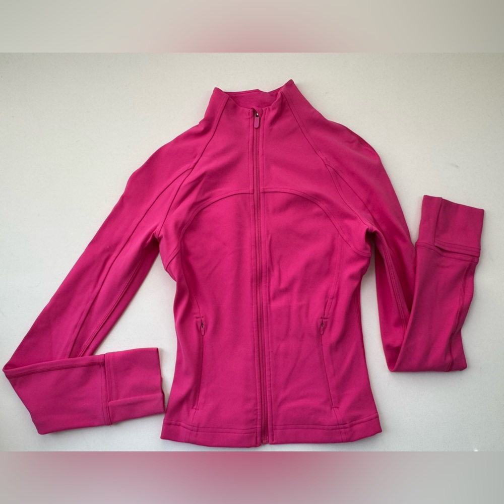 Excellent Lululemon Define Crop Jacket Size 2 | Hot Pink | Full Zip | Fitted